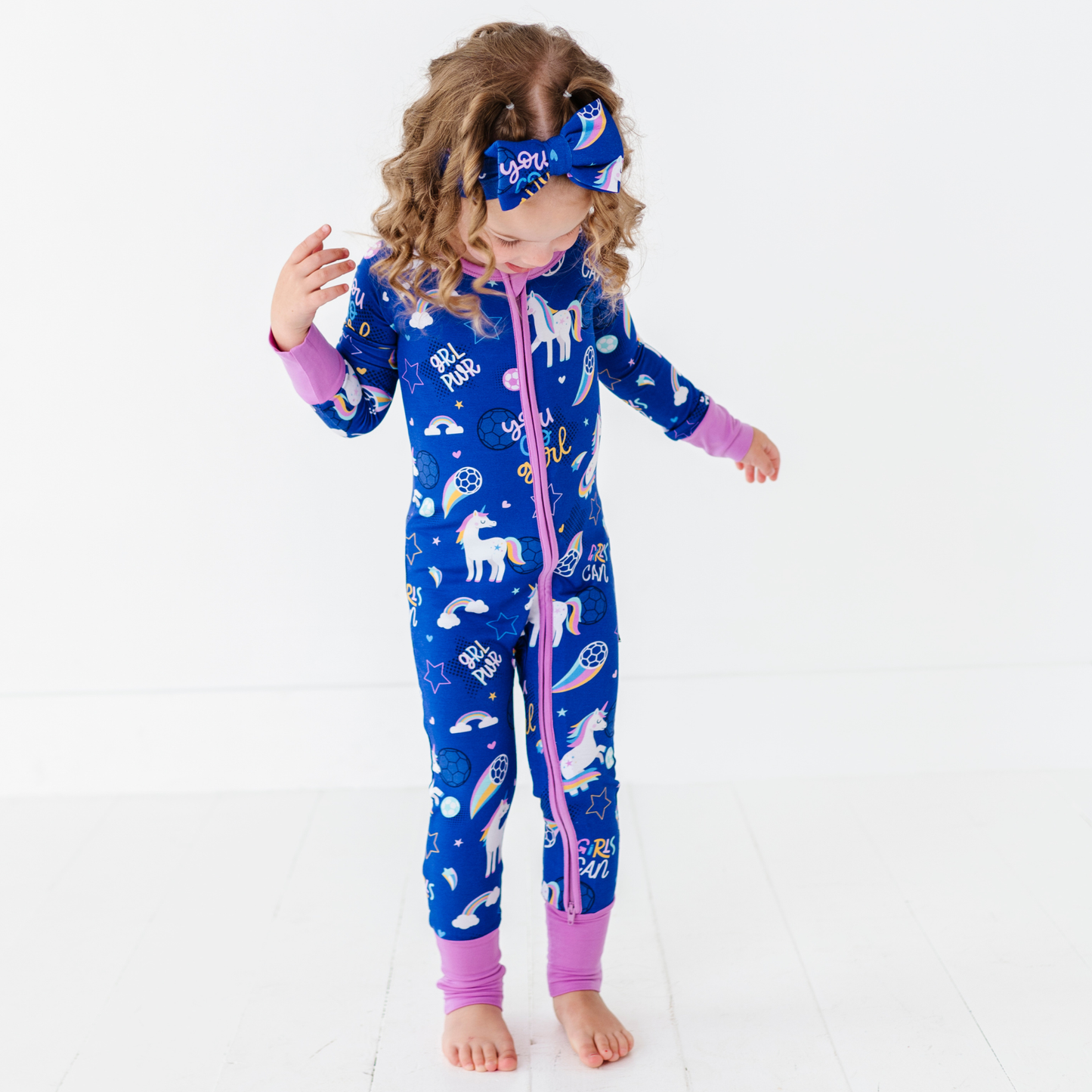 Unicorn Goals Convertible Footies: 18-24 Months