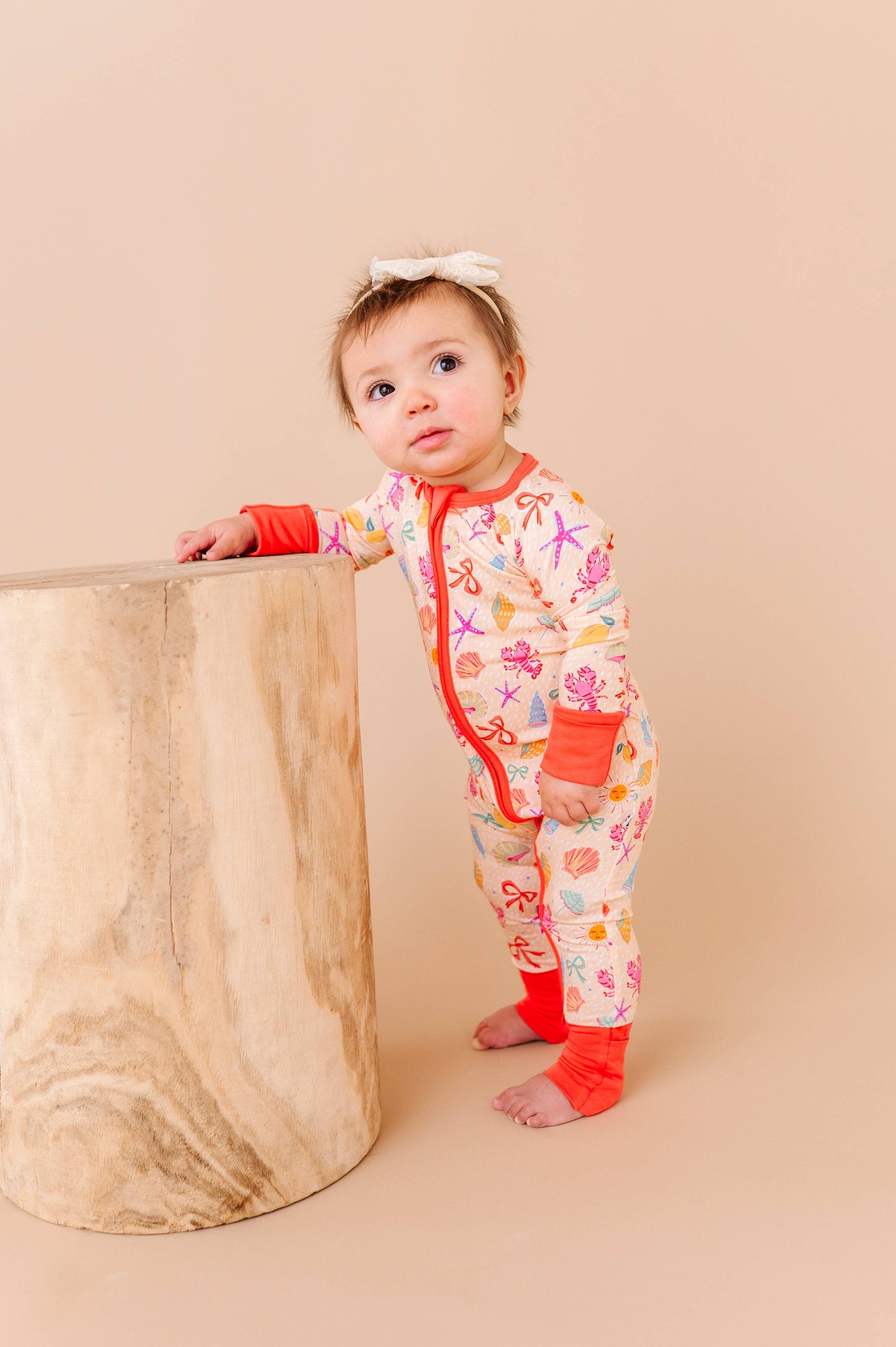 Shell We Go to Bed Pink Convertible Footies