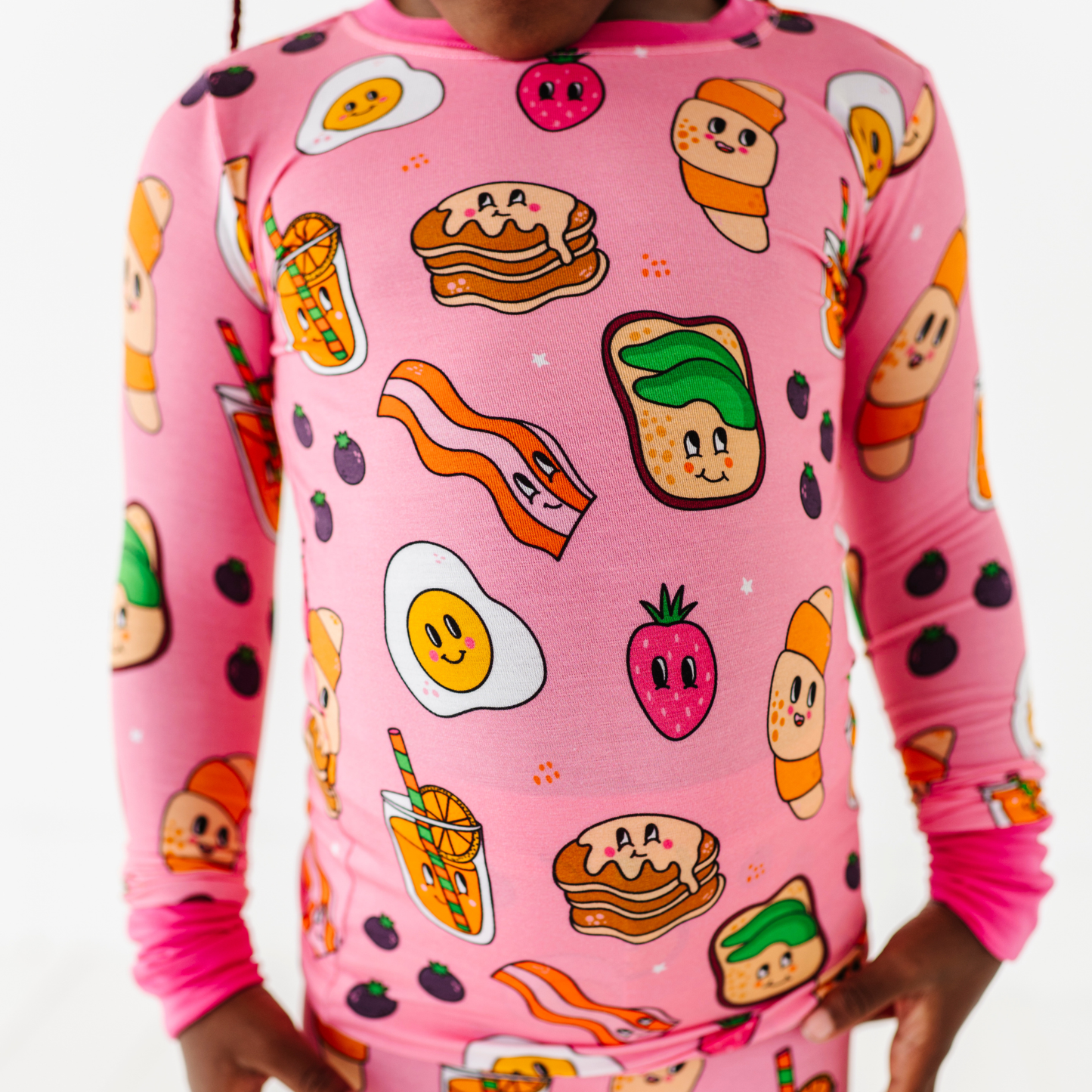 Pink Breakfast Kids Pajamas: 5/6T