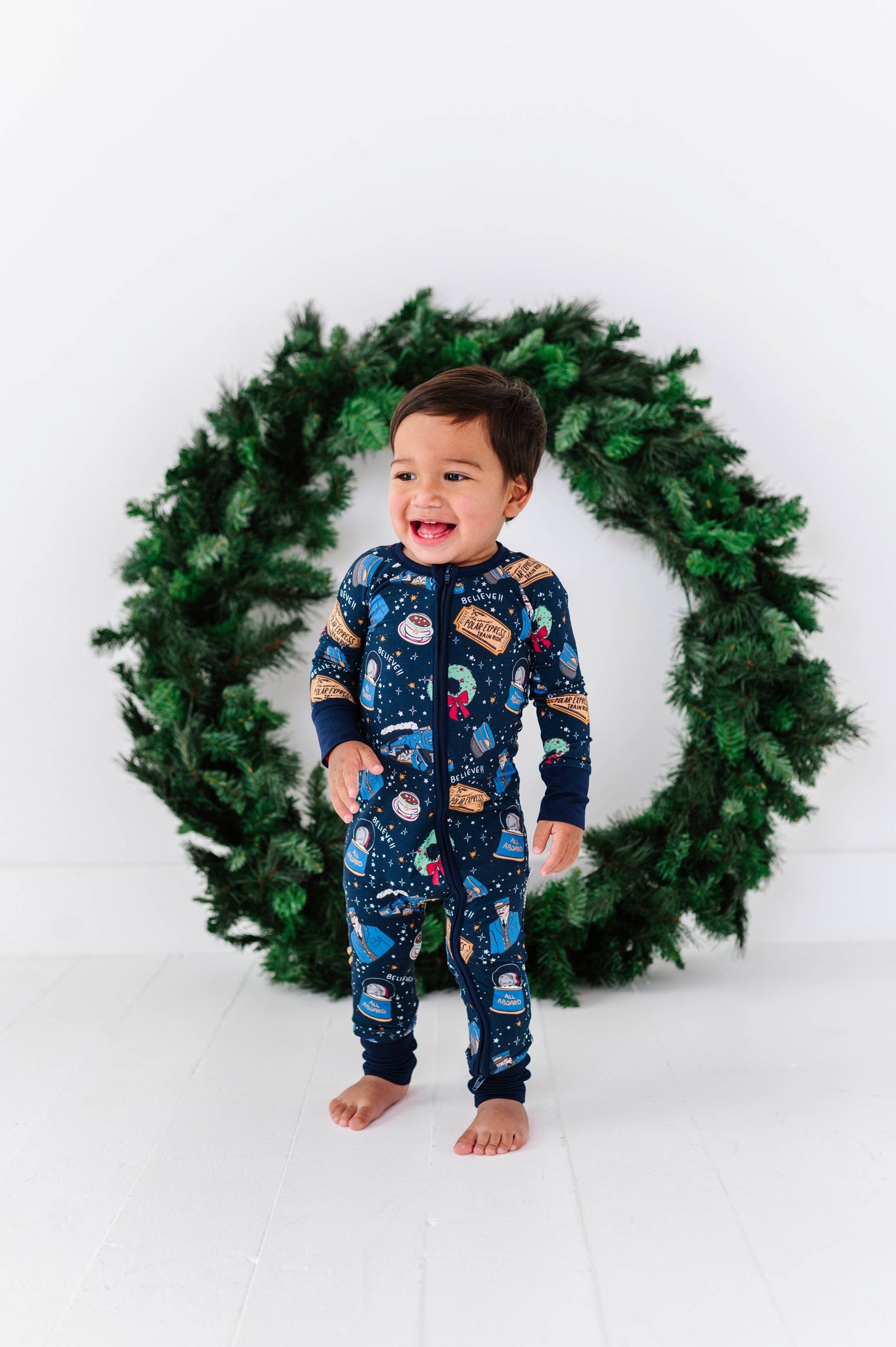 Hot Cocoa Express Convertible Footies: 18-24 Months