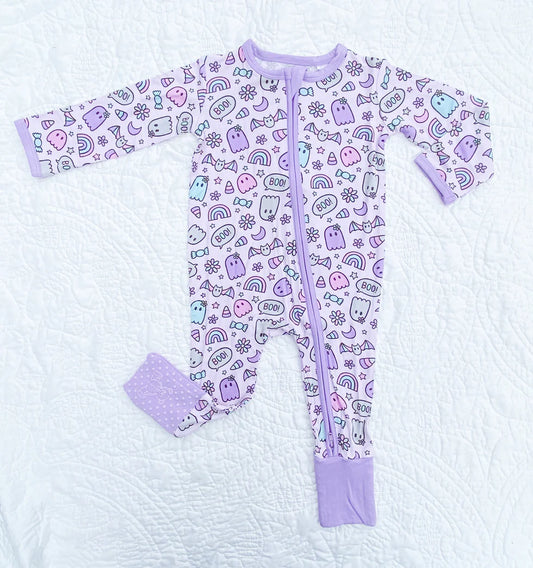 Bamboo (Connor) Zippy Romper-BOO & BREW PASTEL BOO'S