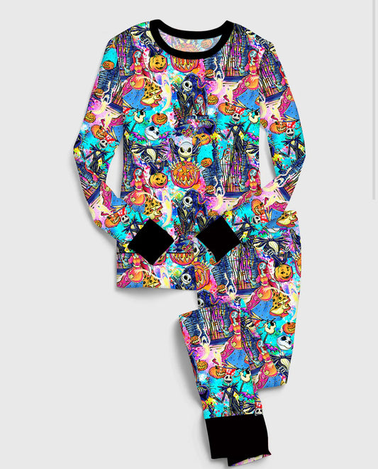 Bamboo (Willow) Long Sleeve Lounge Set- BOO BASH JACK ATTACK