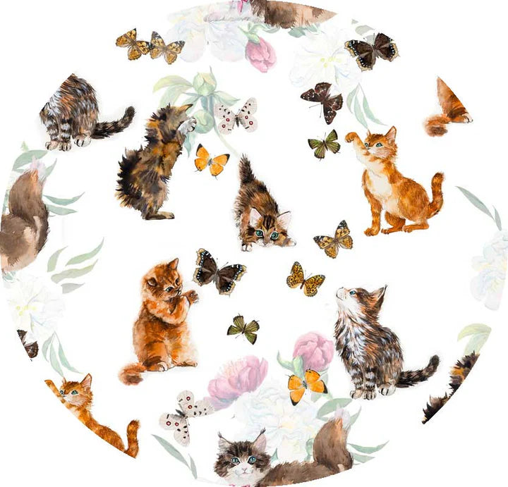 3 Layer Bamboo Blanket- LARGE QUILTED 60X80 -SIMPLE THINGS PLAYFUL KITTENS