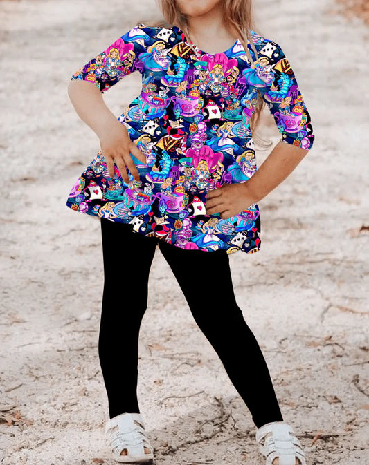 Bamboo Long Sleeve & Pants Peplum Set- DAZZLING DUOS WONDERLAND