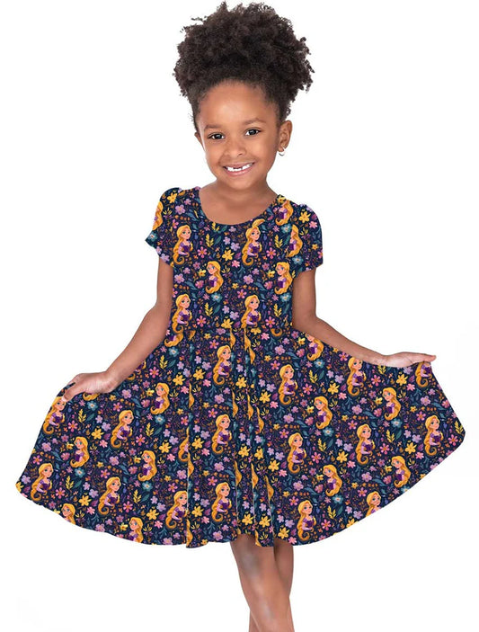 Girls Bamboo Twirl Dress- GIFTS GALORE LOST PRINCESS