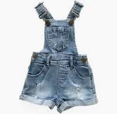 Shortie Denim Overall- LIGHT WASH