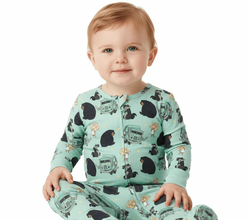 Bamboo (Connor) Zippy Romper- CHARLIE PLAY TRUCK & FRIENDS