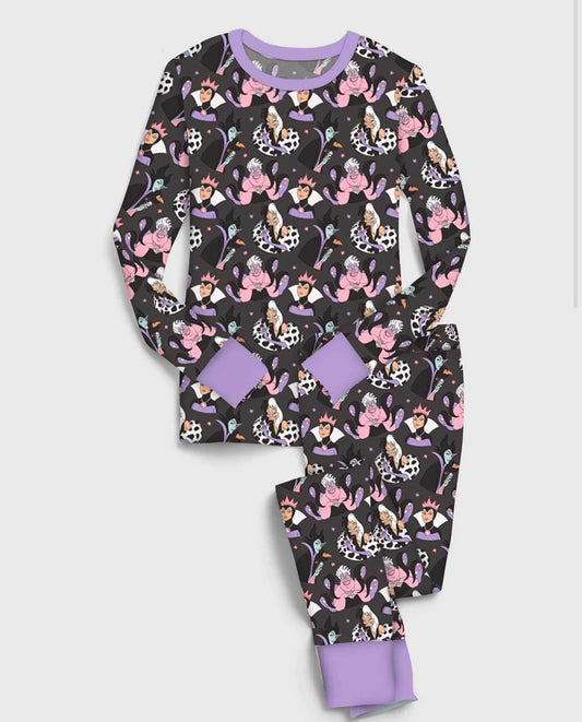 Bamboo (Willow) Long Sleeve Lounge Set-BOO BASH EVIL MAGIC