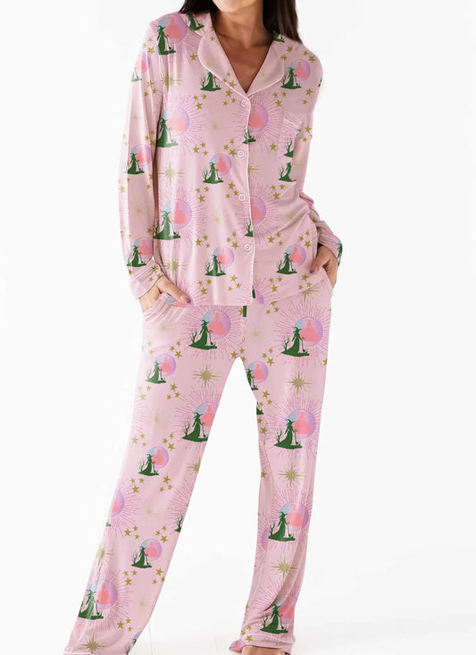 Women's Bamboo Long Sleeve Lounge Set- FANTASY WICKED