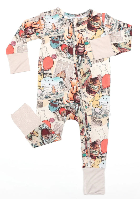 Bamboo (Connor) Zippy Romper- VINTAGE TALES WINNIE THE POOH